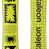 Bataleon Women's Moodboard Snowboard 2024 - Yellow snowboard with black geometric shapes and lines on top.