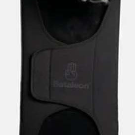 Bataleon Stowaway Board Sleeve 2024 - A black sleeve with a white logo and strap on top.