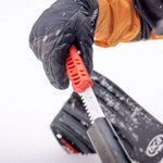 BCA T4 Turbo Rescue Package 2024 - A black avalanche probe with a red handle and silver metal segments.