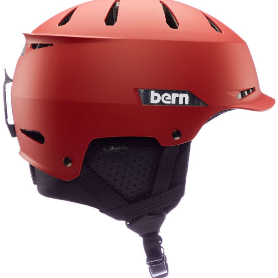 Bern Hendrix MIPS Helmet 2022-2023 - Matte black helmet with white logo on the side and a dark gray visor.