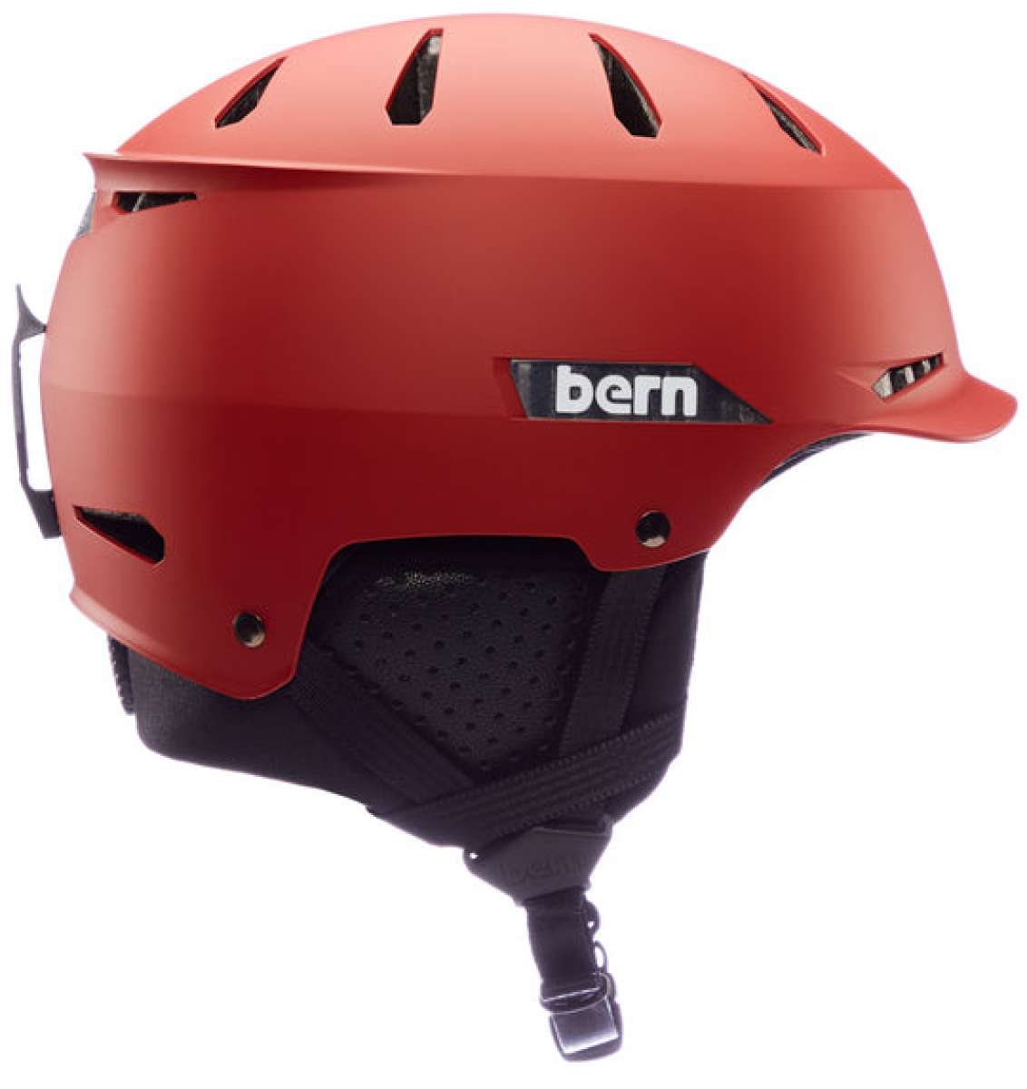 Bern Hendrix MIPS Helmet 2022-2023 - Matte black helmet with white logo on the side and a dark gray visor.