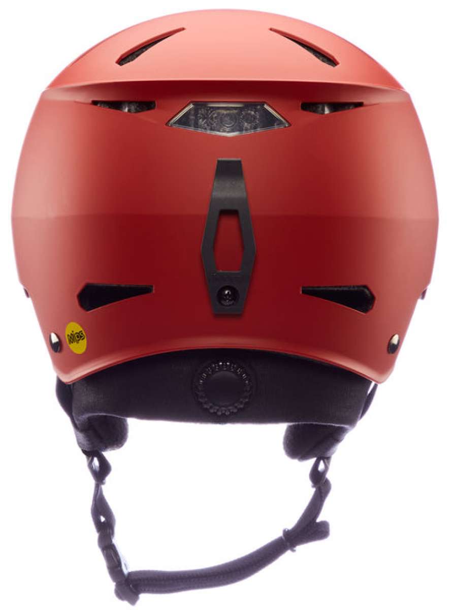 Bern Hendrix MIPS Helmet 2022-2023 - Matte black helmet with a white logo on the front and a silver buckle on top.