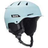 Bern Junior Hendrix MIPS Helmet 2024 - A light blue helmet with a black strap and white lettering on the side.