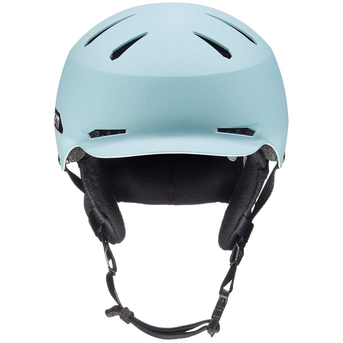 Bern Junior Hendrix MIPS Helmet 2024 - A matte black helmet with a white logo on the front and ventilation holes along the top.