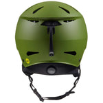 Bern Junior Hendrix MIPS Helmet 2024 - A green helmet with a black chin strap and white accents on the side.
