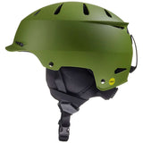 Bern Junior Hendrix MIPS Helmet 2024 - Matte green helmet with a black chin strap and ventilation holes on top.