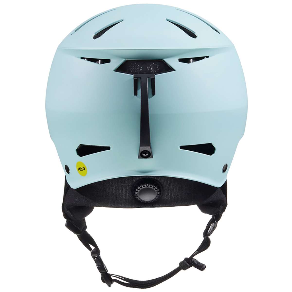 Bern Junior Hendrix MIPS Helmet 2024 - A light blue helmet with a black chin strap and white speckles on top.