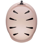 Bern Junior Hendrix MIPS Helmet 2024 - A light pink helmet with a black chin strap and ventilation holes on top.