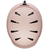 Bern Junior Hendrix MIPS Helmet 2024 - A light pink helmet with a black chin strap and ventilation holes on top.