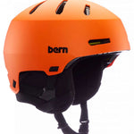 Bern Junior Macon 2.0 MIPS Helmet - A matte black helmet with a white logo on the front and a strap at the back.