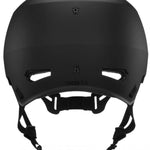 Bern Macon 2.0 MIPS Helmet 2022-2023 - A matte black helmet with a sleek, aerodynamic design and ventilation holes on top.