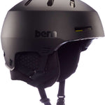 Bern Macon 2.0 MIPS Helmet - Matte black helmet with a sleek, aerodynamic design and ventilation holes on top.