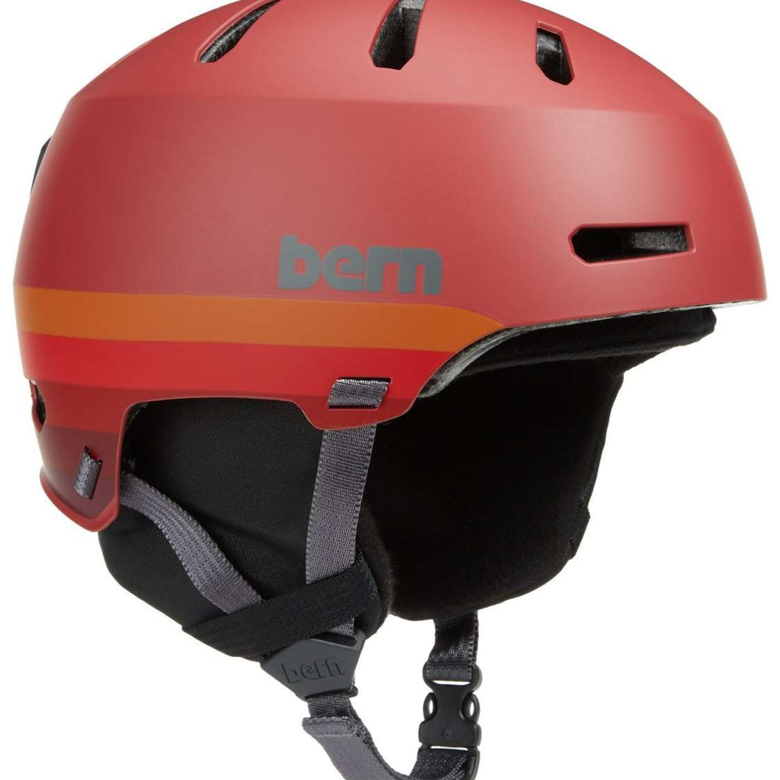 Bern Macon 2.0 MIPS Helmet - Matte black helmet with a white logo on the front and ventilation holes along the top.