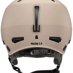 Bern Macon 2.0 MIPS Helmet 2024 - A tan helmet with a black strap and buckle on top, viewed from the back.