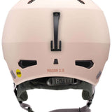Bern Macon 2.0 MIPS Helmet 2024 - A white helmet with a black strap and a yellow sticker on the left side.