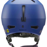 Bern Macon 2.0 MIPS Helmet 2024 - A blue helmet with a black strap and white logo on the front.
