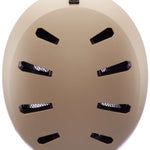 Bern Macon 2.0 MIPS Helmet 2024 - Beige helmet with a black chin strap and ventilation holes on top.
