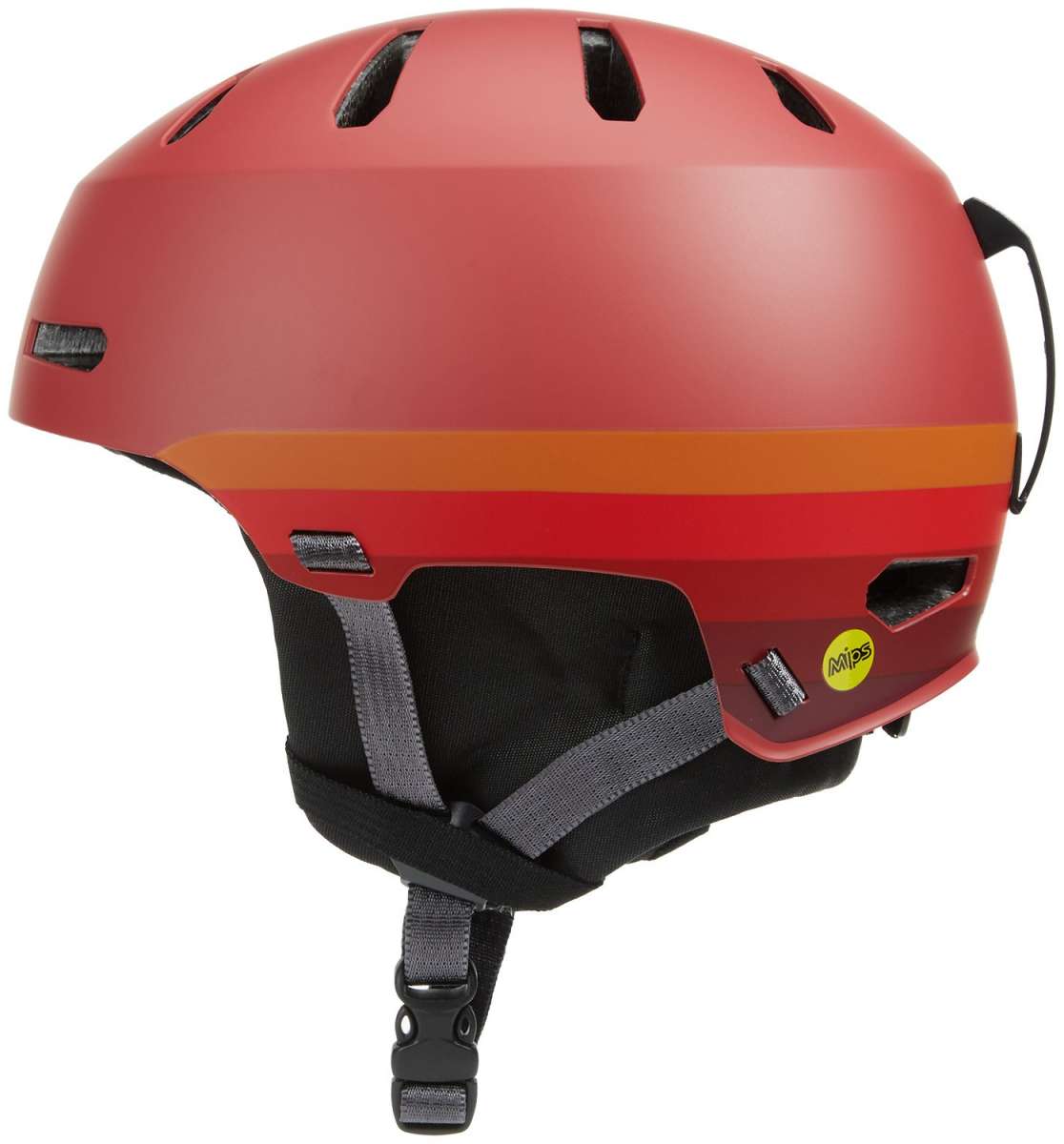 Bern Macon 2.0 MIPS Helmet - Matte black helmet with a white logo on the front and ventilation holes along the top.