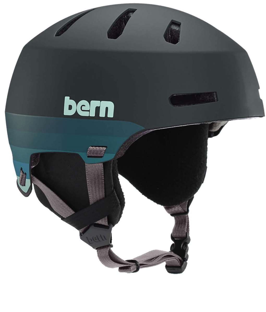 Bern Macon 2.0 MIPS Helmet 2024 - A matte black helmet with a white logo on the front and ventilation holes along the top.