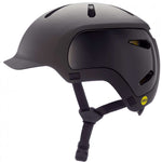 Bern Watts 2.0 MIPS Helmet 2022-2023 - Matte black helmet with a sleek, aerodynamic design and ventilation system on top.