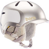 Bern Watts 2.0 MIPS Helmet 2022-2023 - A white helmet with a black strap and a silver logo on the side.