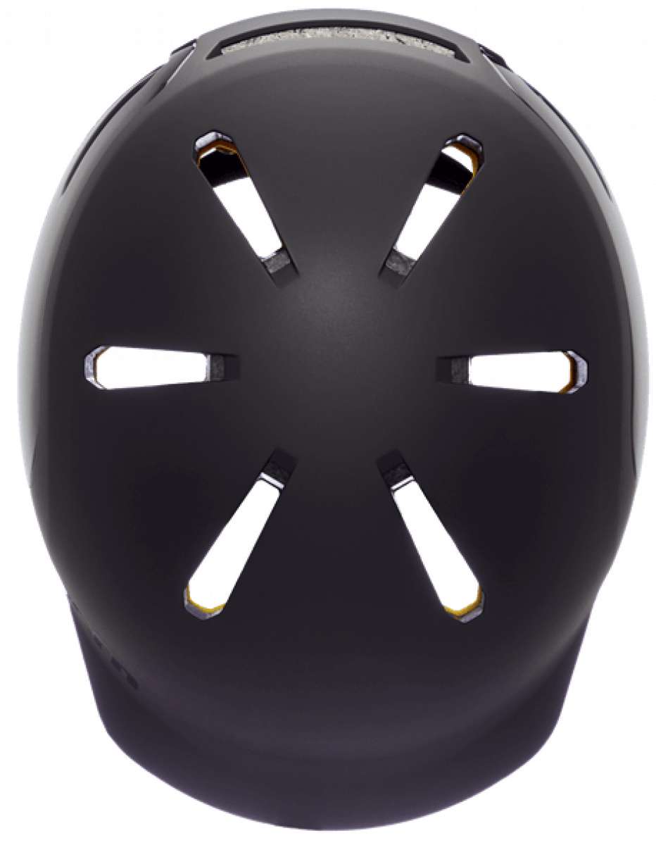 Bern Watts 2.0 MIPS Helmet 2022-2023 - Matte black helmet with a sleek, aerodynamic design and ventilation holes on top.