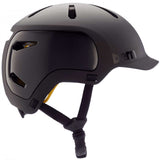 Bern Watts 2.0 MIPS Helmet 2022-2023 - Matte black helmet with a sleek, aerodynamic design and ventilation holes on top.