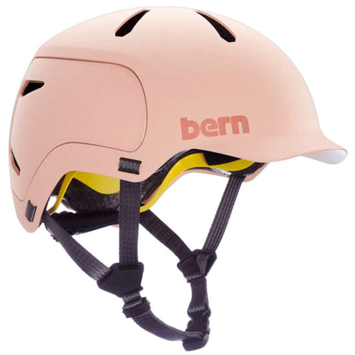 Bern Watts 2.0 MIPS Helmet 2024 - Matte black helmet with a white logo on the front and ventilation holes along the top.