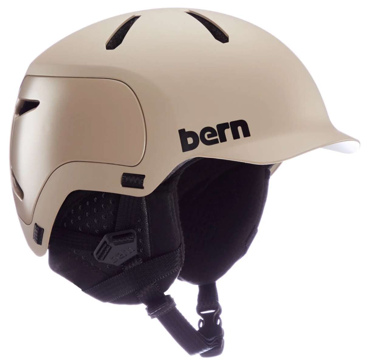 Bern Watts 2.0 MIPS Helmet 2024 - A matte black helmet with a sleek, aerodynamic design and a prominent "MIPS" logo on the side.