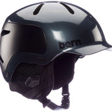 Bern Watts 2.0 MIPS Helmet 2024 - A black helmet with a white logo on the front and a strap in the back.