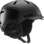 Bern Watts 2.0 MIPS Helmet 2024 - Matte black helmet with a sleek, aerodynamic design and ventilation holes on top.