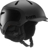 Bern Watts 2.0 MIPS Helmet 2024 - Matte black helmet with a sleek, aerodynamic design and ventilation holes on top.