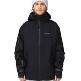 Beyond Medals High Tech 3L Shell Jacket 2024 - A black jacket with a high collar and zippered pockets.