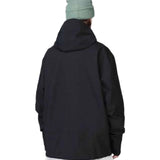 Beyond Medals High Tech 3L Shell Jacket 2024 - A black jacket with a hood, featuring a zipper and two zippered pockets on the front.