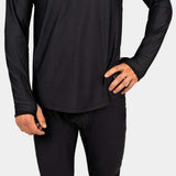 BlackStrap Skyliner Full Leg Bottom Baselayer - A black pair of full leg bottoms with a subtle white logo on the left thigh.