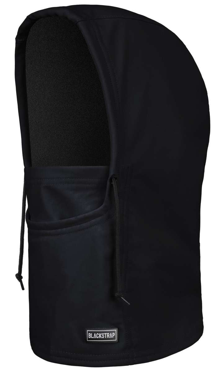 BlackStrap Camber Hood Adjustable Balaclava Solid 2024 - A black balaclava with an adjustable hood and a solid color design.