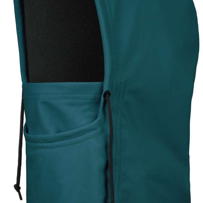 BlackStrap Camber Hood Adjustable Balaclava Solid 2024 - A solid black balaclava with adjustable drawstrings and a hood.