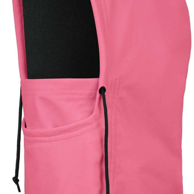 BlackStrap Camber Hood Adjustable Balaclava Solid 2024 - A pink balaclava with a black drawstring and adjustable hood.