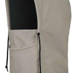 BlackStrap Camber Hood Adjustable Balaclava Solid 2024 - A solid black balaclava with adjustable drawstrings on the hood.