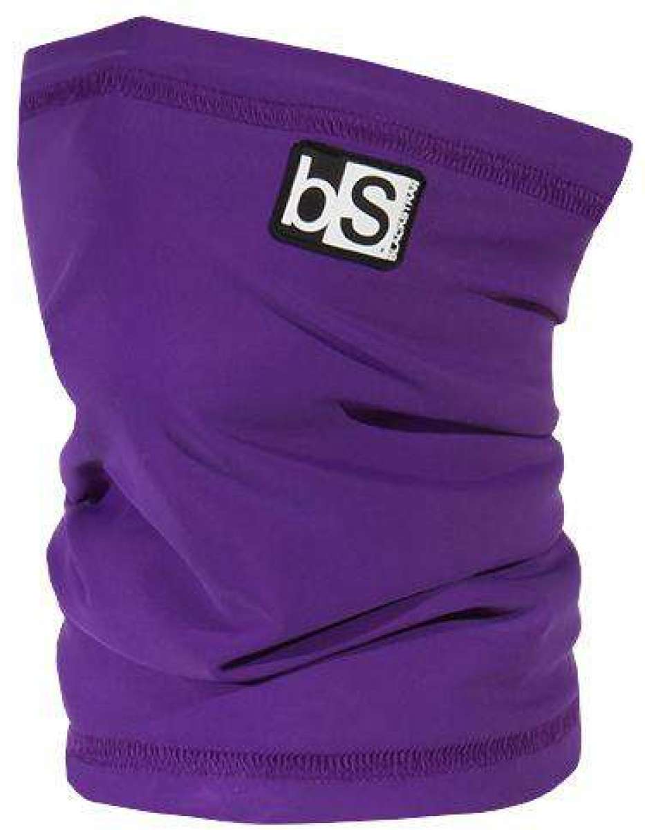 BlackStrap Kids Tube Dual Layer 2024 - A purple balaclava with a black logo featuring white letters "bs" on the top left side.