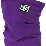 BlackStrap Kids Tube Dual Layer 2024 - A purple balaclava with a black logo featuring white letters "bs" on the top left side.