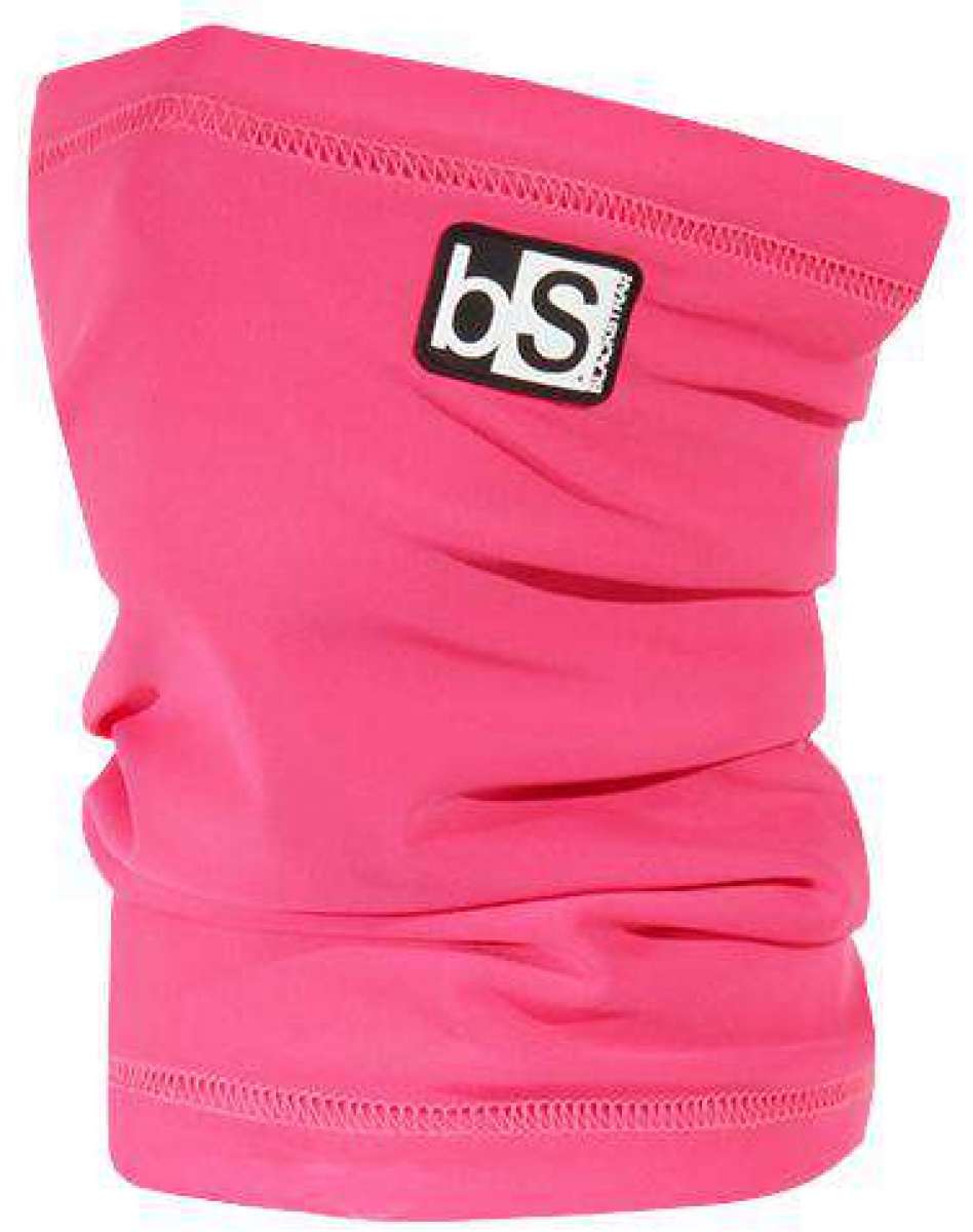 BlackStrap Kids Tube Dual Layer 2024 - A pink snowboard tube with a black logo featuring white letters "bs" on one side.