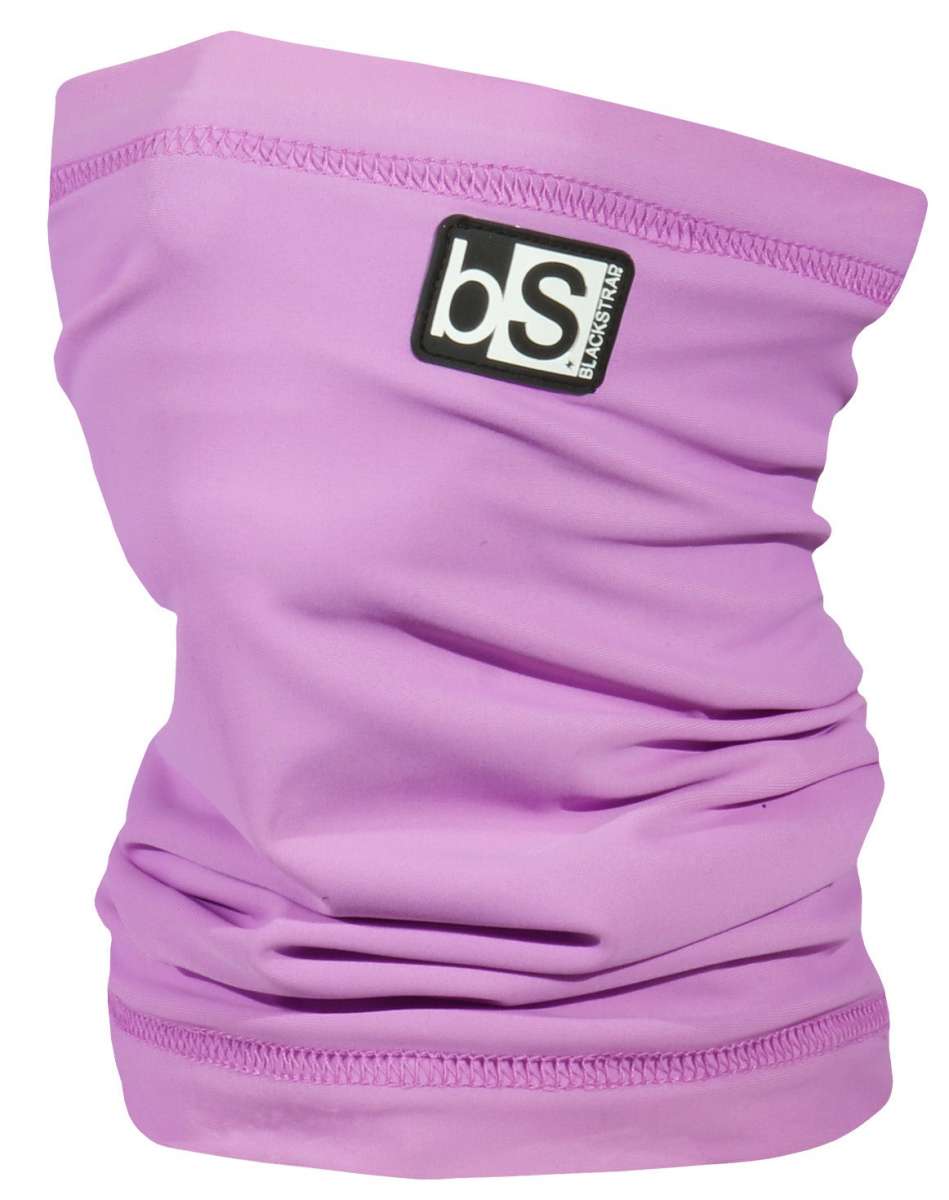 BlackStrap Kids Tube Dual Layer 2024 - A pink balaclava with a black logo featuring white letters "bs" and the word "BLACKSTRAP".