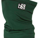 BlackStrap Kids Tube Dual Layer 2024 - A green neck gaiter with a black logo patch featuring white letters "bs" on top of it.