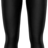 BlackStrap Women's Cloudchaser Bottom Baselayer - A black baselayer with a subtle logo on the left thigh and a small tag near the bottom hem.