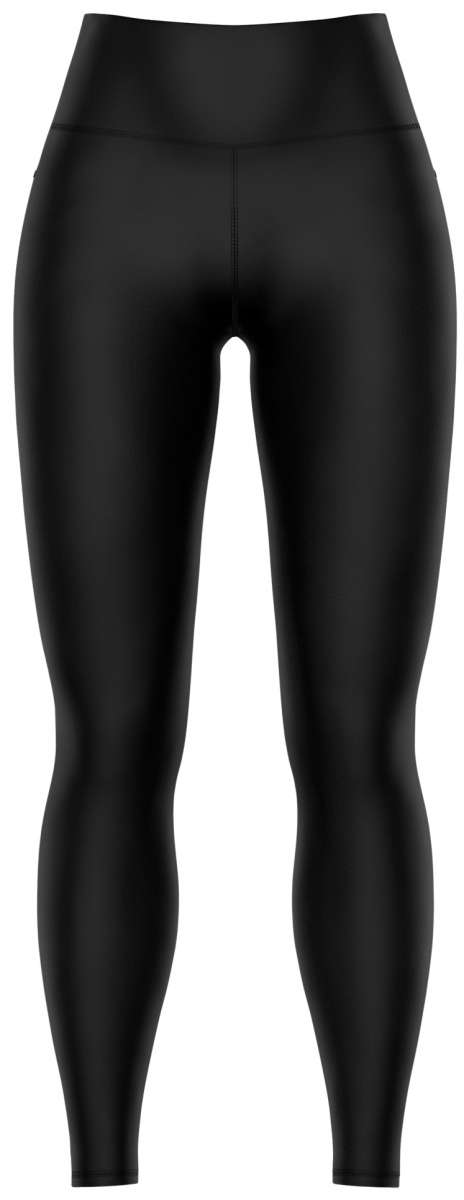 BlackStrap Women's Pinnacle Bottom Baselayer 2024 - A pair of black leggings with a high waistband and a subtle sheen to the fabric.