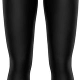 BlackStrap Women's Pinnacle Bottom Baselayer 2024 - A pair of black leggings with a high waistband and a subtle sheen to the fabric.