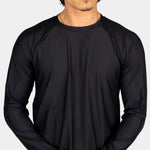 BlackStrap Skyliner Crew Top Baselayer - A black crew neck top with a small white logo on the left chest area.