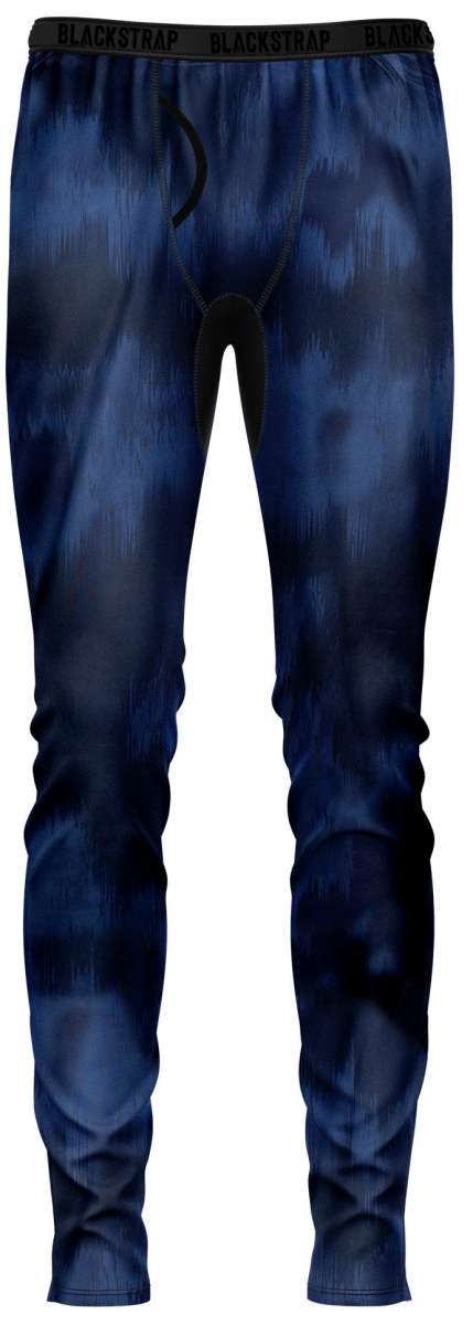 BlackStrap Summit Bottom Baselayer - A black baselayer with a subtle white logo on the left thigh and a small tag near the bottom hem.