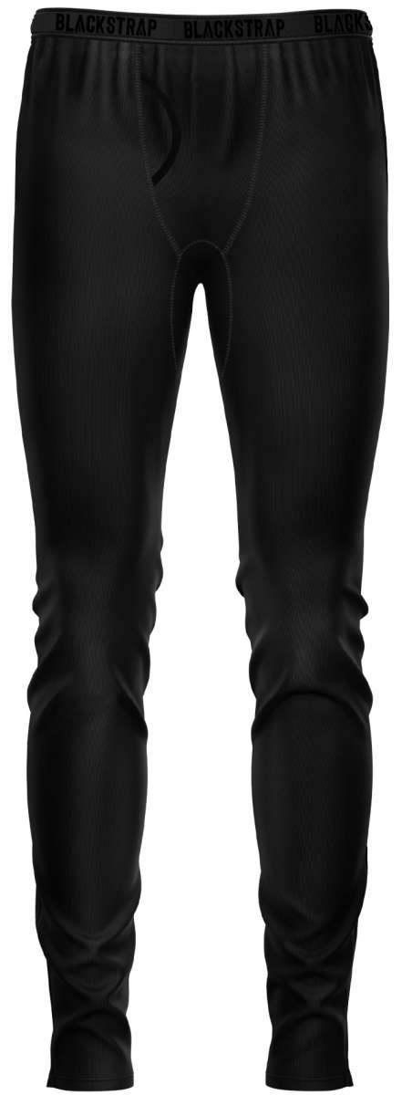 BlackStrap Summit Bottom Baselayer 2024 - A black baselayer with a ribbed texture and elastic waistband.